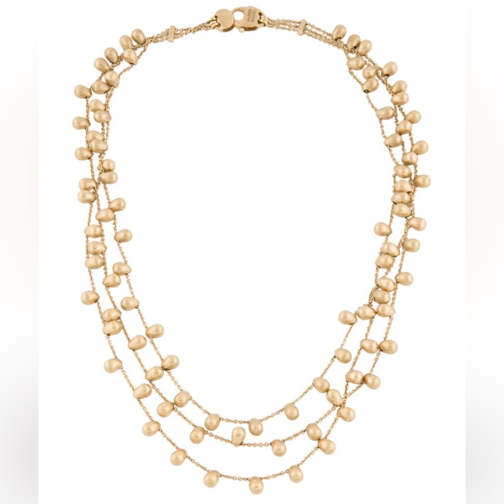 MARCO BICEGO 18K Yellow Gold Siviglia 3-Strand Station Necklace